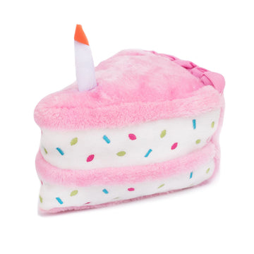 Zippy Paws Plush Birthday Cake - Pink